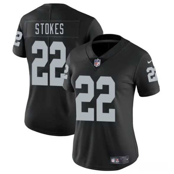 Womens Las Vegas Raiders #22 Eric Stokes Black 2025 Vapor Stitched Jersey Dzhi